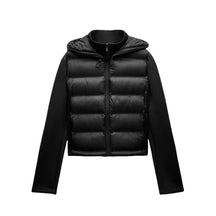 Jaqueta Feminina Leve com Capuz Acolchoada Para o Inverno