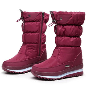 Bota Feminina Para Inverno Meio-Cano Impermeável