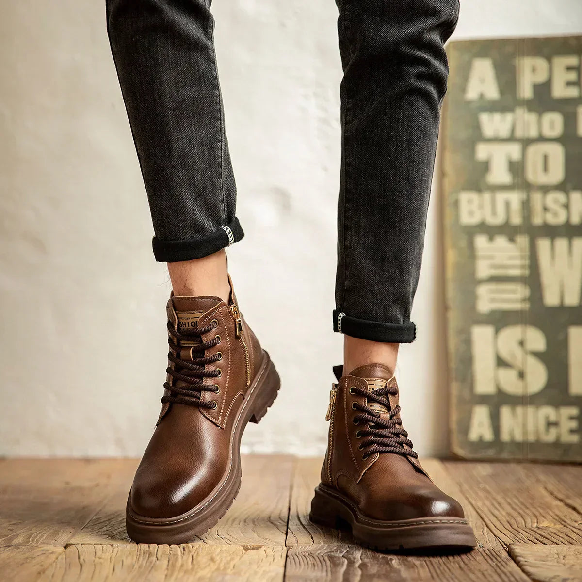 Bota Ironman Masculina de Couro