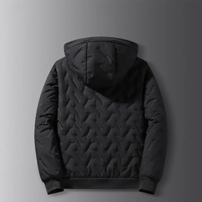 Casaco Masculino de Inverno com Capuz Forro Polar Gola Alta