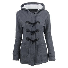 Casaco Feminino Básico com Capuz e Zíper - Sobretudo Casual para Outono/Inverno