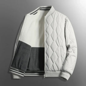 Casaco Masculino Puffer Dupla Face com Zíper