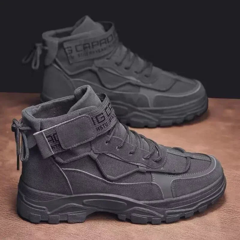 Bota Masculina Estilo Britânico Antiderrapante Confortável