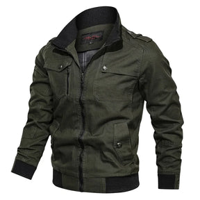 Jaqueta Masculina Casual Estilo Militar e Motociclístico