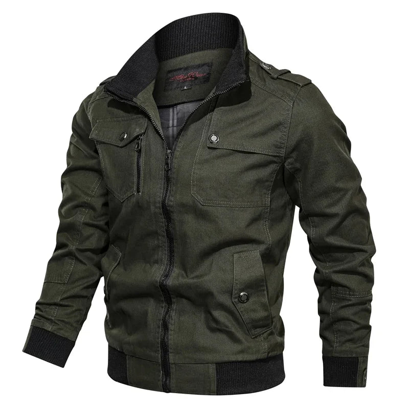 Jaqueta Masculina Casual Estilo Militar e Motociclístico