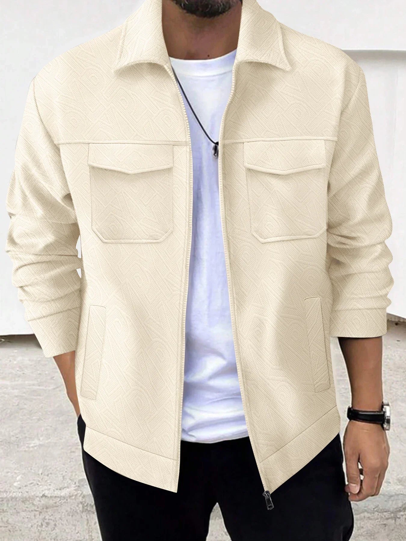 Casaco Masculino Para Inverno Gola Lapel