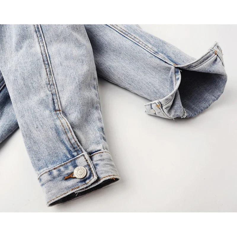 Jaqueta Jeans Feminina com Forro Para Inverno
