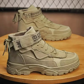 Bota Masculina Estilo Britânico Antiderrapante Confortável