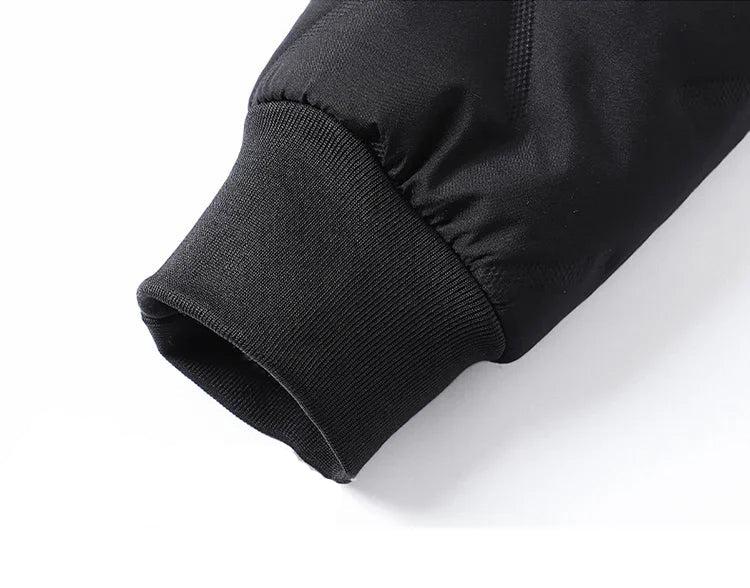 Casaco Masculino de Inverno com Capuz Forro Polar Gola Alta