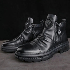 Bota Masculina Cano Alto com Zíper Lateral
