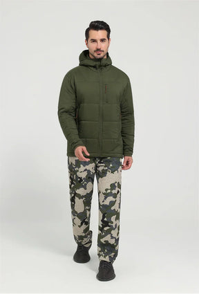 Jaqueta Masculina Térmica de Nylon Ripstop com Estampa Xadrez - (Promoção de Inverno 2026)