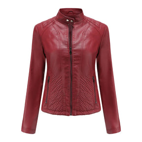Jaqueta Feminina Estilo Biker com Zíper Luxy