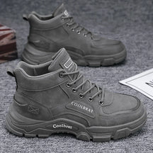 Bota Masculina de Cano Curto Estilo Britânico Antiderrapante Confortável