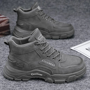 Bota Masculina de Cano Curto Estilo Britânico Antiderrapante Confortável