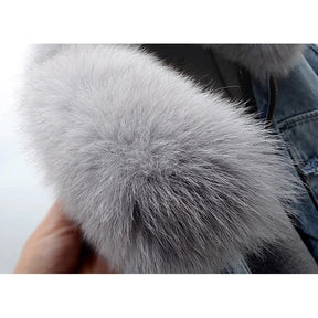 Jaqueta Jeans Feminina com Forro Para Inverno