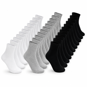 Kit com 24 Meias Médias de Algodão – Conforto e Durabilidade