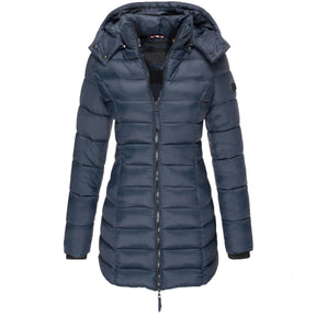 Casaco Feminino de Inverno com Capuz e Zíper - Acolhedor, Elegante e Leve