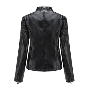 Jaqueta Feminina Estilo Biker com Zíper Luxy