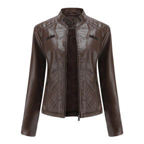 Jaqueta Feminina Casual com Zíper Estilo Streetwear