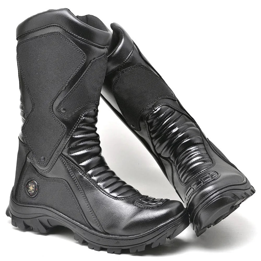 Bota Masculina Biker com Proteção Estilo Tornado