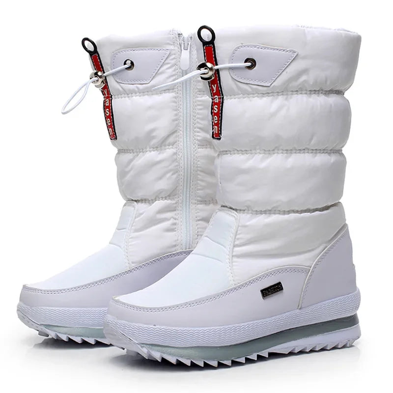Bota Feminina Para Inverno Meio-Cano Impermeável
