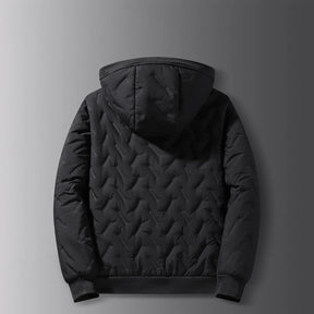 Casaco Masculino de Inverno com Capuz Forro Polar Gola Alta