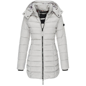 Casaco Feminino de Inverno com Capuz e Zíper - Acolhedor, Elegante e Leve