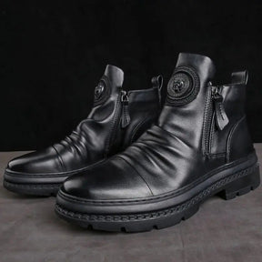 Bota Masculina Cano Alto com Zíper Lateral