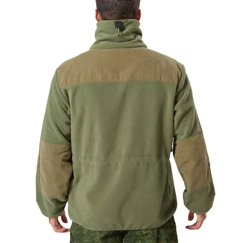 Jaqueta Masculina Tática com Forro Fleece e Zíper Frontal
