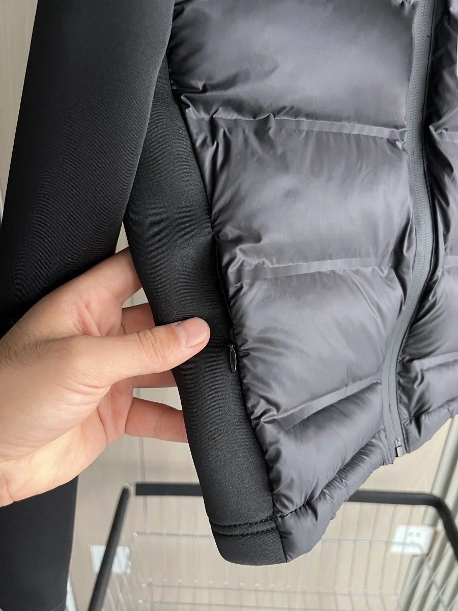 Jaqueta Feminina Leve com Capuz Acolchoada Para o Inverno