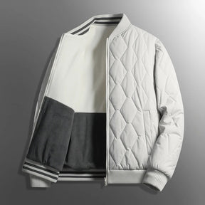 Casaco Masculino Puffer Dupla Face com Zíper