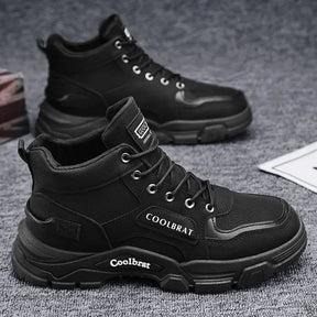 Bota Masculina de Cano Curto Estilo Britânico Antiderrapante Confortável