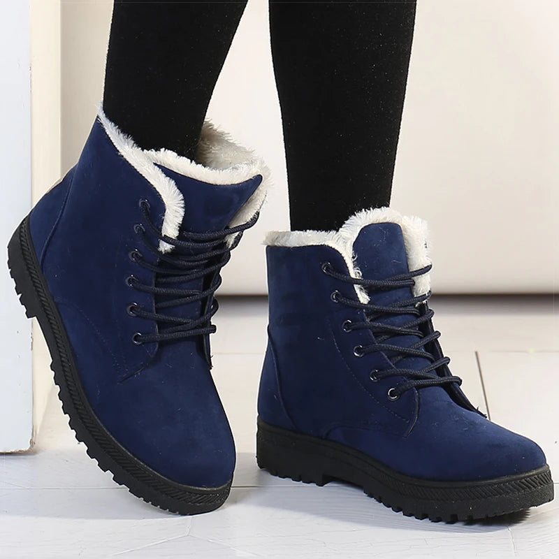 Bota Feminina Para Inverno Salto Baixo Cano Curto