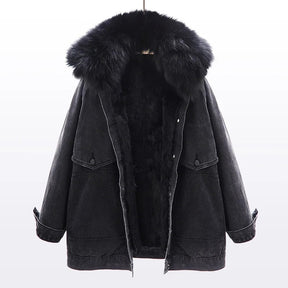 Jaqueta Jeans Feminina com Forro Para Inverno
