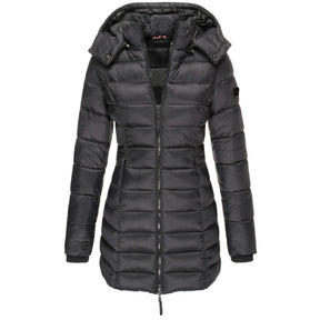 Casaco Feminino de Inverno com Capuz e Zíper - Acolhedor, Elegante e Leve