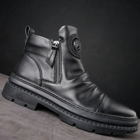 Bota Masculina Cano Alto com Zíper Lateral