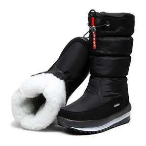 Bota Feminina Para Inverno Meio-Cano Impermeável