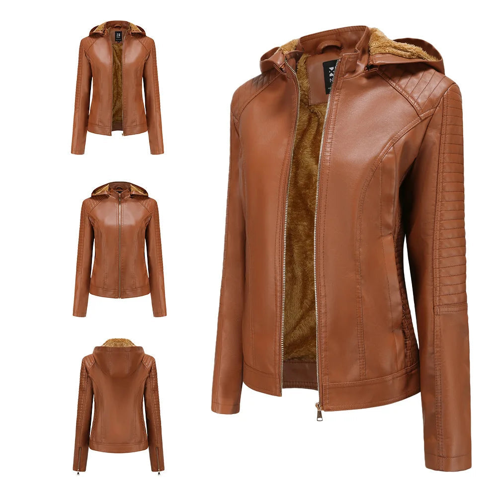 Jaqueta Feminina Oversized com Capuz de Inverno