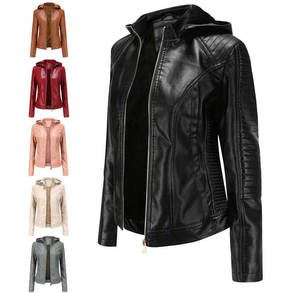 Jaqueta Feminina Oversized com Capuz de Inverno