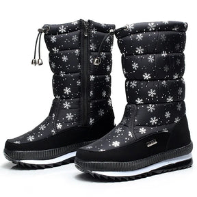 Bota Feminina Para Inverno Meio-Cano Impermeável