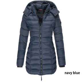 Casaco Feminino de Inverno com Capuz e Zíper - Acolhedor, Elegante e Leve