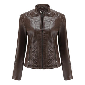 Jaqueta Feminina Estilo Biker com Zíper Luxy