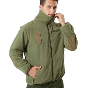 Jaqueta Masculina Tática com Forro Fleece e Zíper Frontal