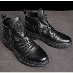 Bota Masculina Cano Alto com Zíper Lateral