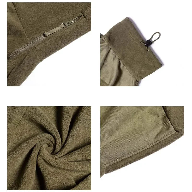 Jaqueta Masculina Tática com Forro Fleece e Zíper Frontal