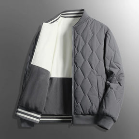 Casaco Masculino Puffer Dupla Face com Zíper