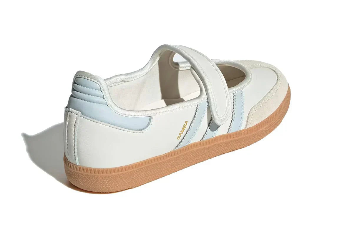 Adidas Samba Jane White Blue Gum Branco