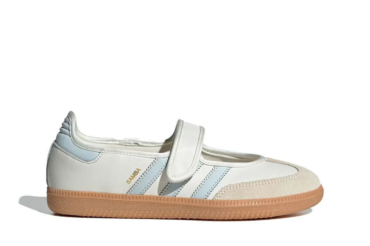 Adidas Samba Jane White Blue Gum Branco
