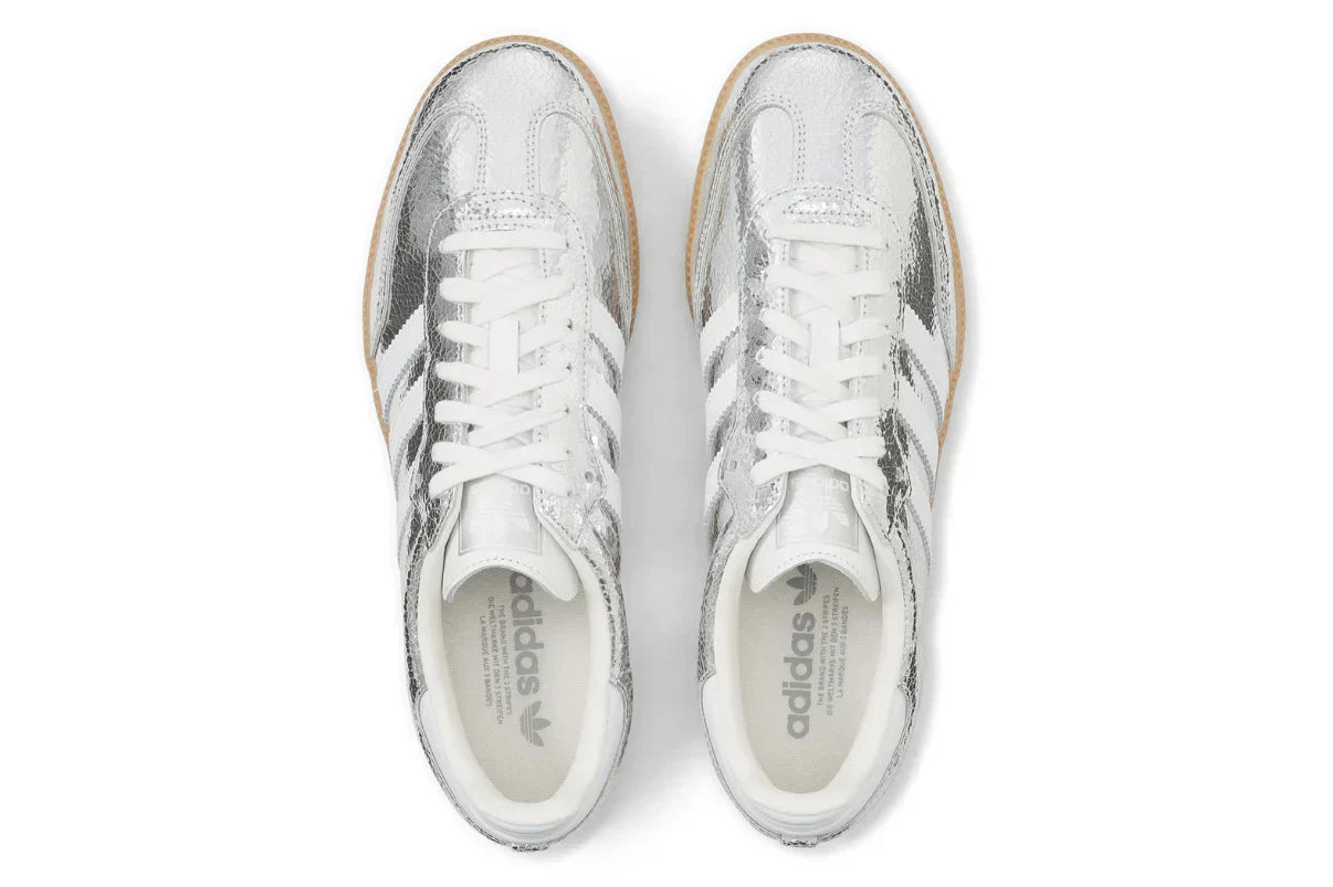 Adidas Samba OG Silver Metallic Cracked Leather Prateado