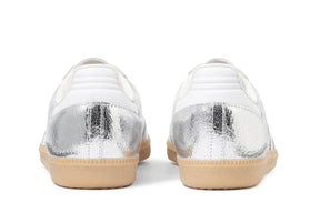 Adidas Samba OG Silver Metallic Cracked Leather Prateado